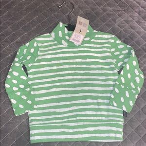 Burberry kids bright green turtle neck